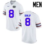 Men's Florida Gators #8 Carlos Dunlap NCAA Nike White Authentic Stitched College Football Jersey HCF4462LE